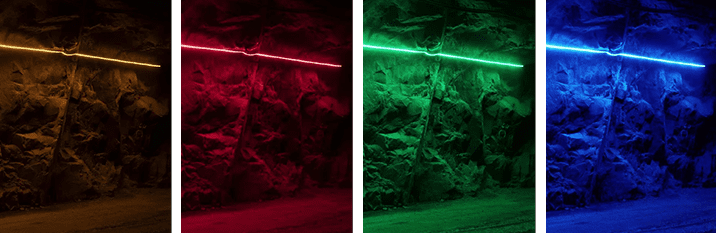 RGB led lights for mining