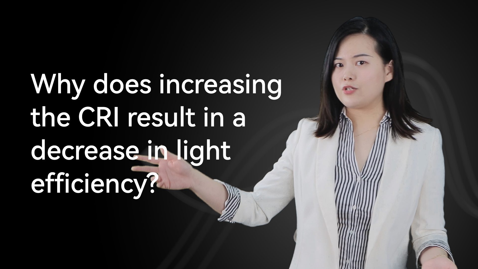 How does CRI affect light efficiency?