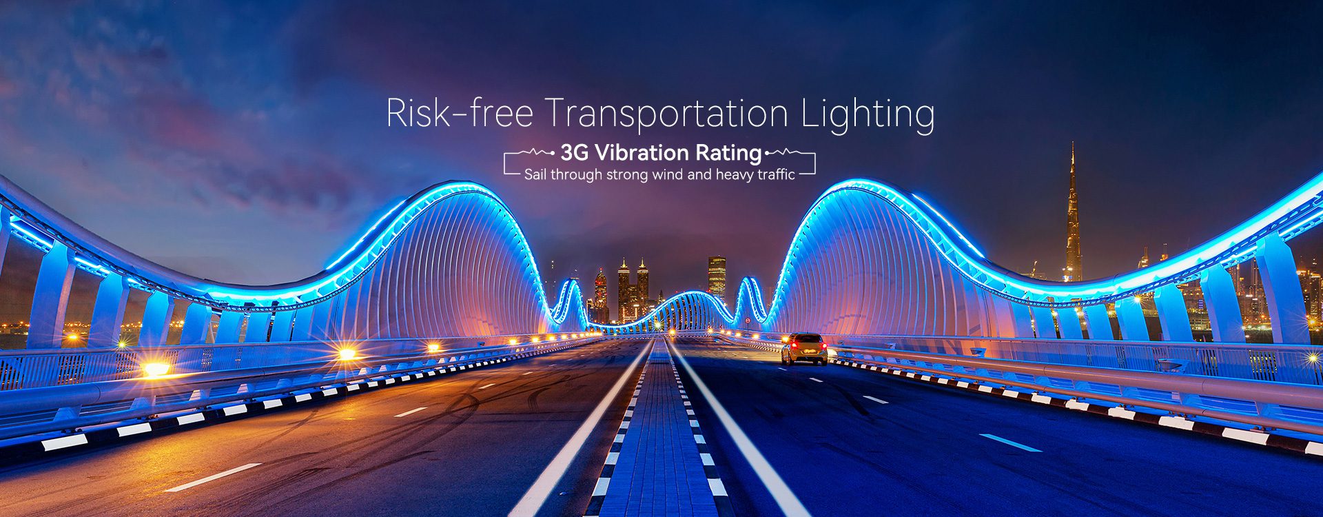 transportation lighting with bridge lighting